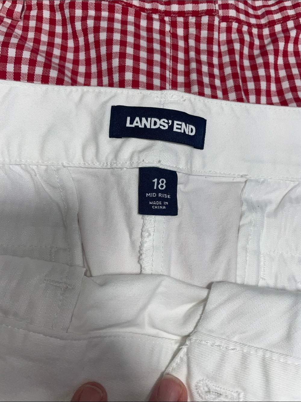 3 Pairs Lands' End Navy Mid-Rise Casual Shorts - Picture 5 of 13